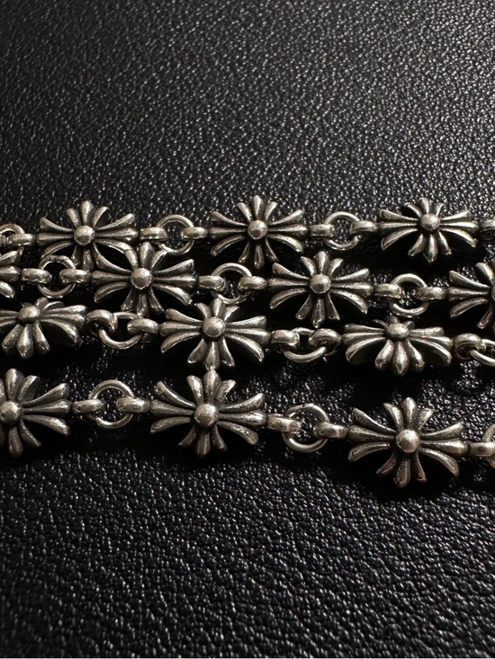 Chrome Hearts Tiny E Necklace 925 Sterling Silver 26.5g - Picture 3 of 7